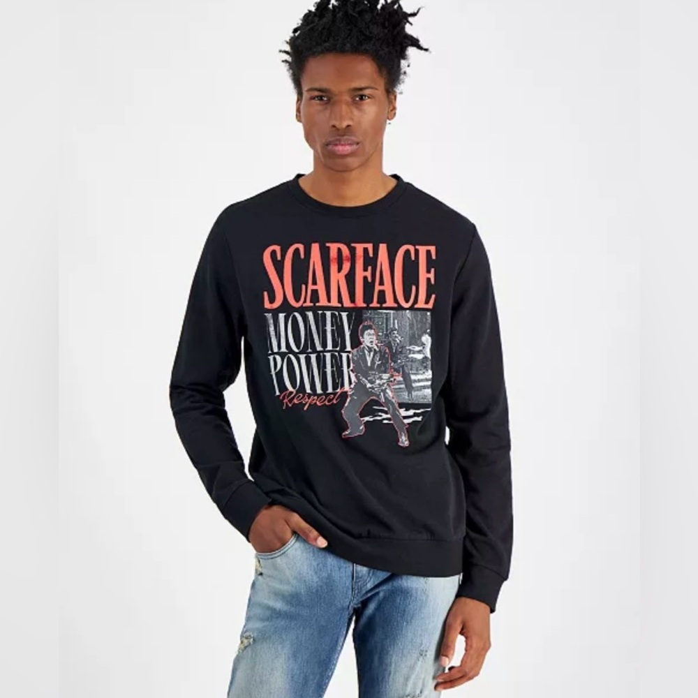 Men's Scarface Miami Regular-Fit Printed Fleece Sweatshirt